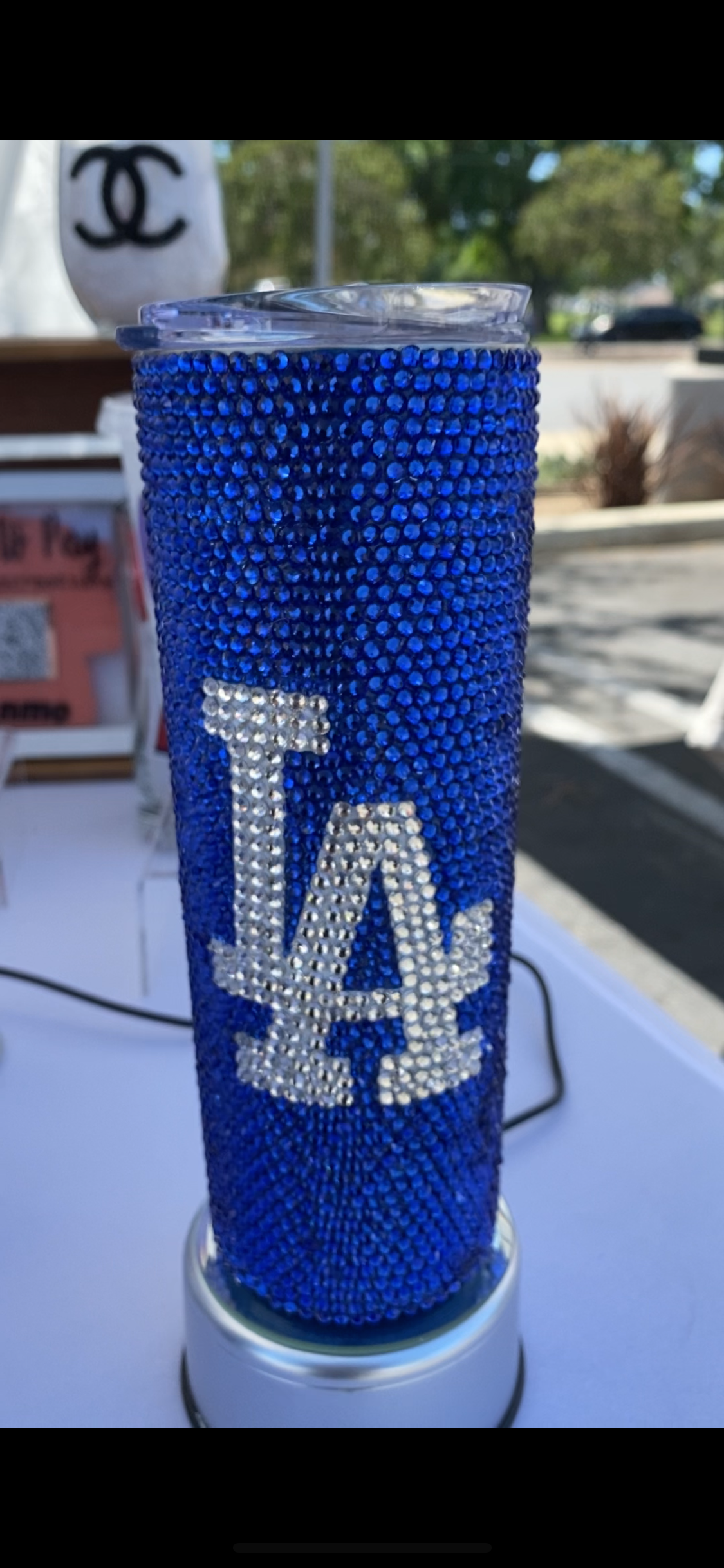 Dodgers Bling Skinny Tumbler